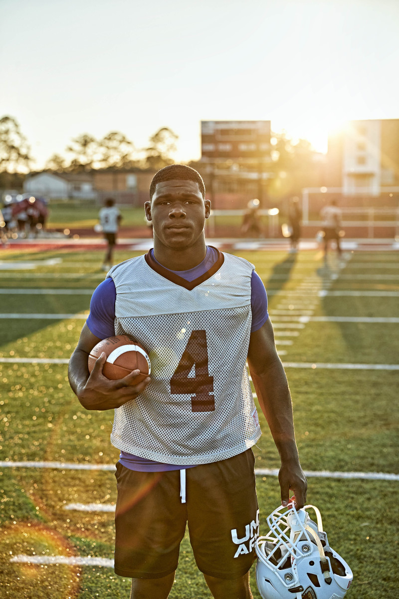 Kameron was back on the field when the Trojans opened their season, on Oct. 2.